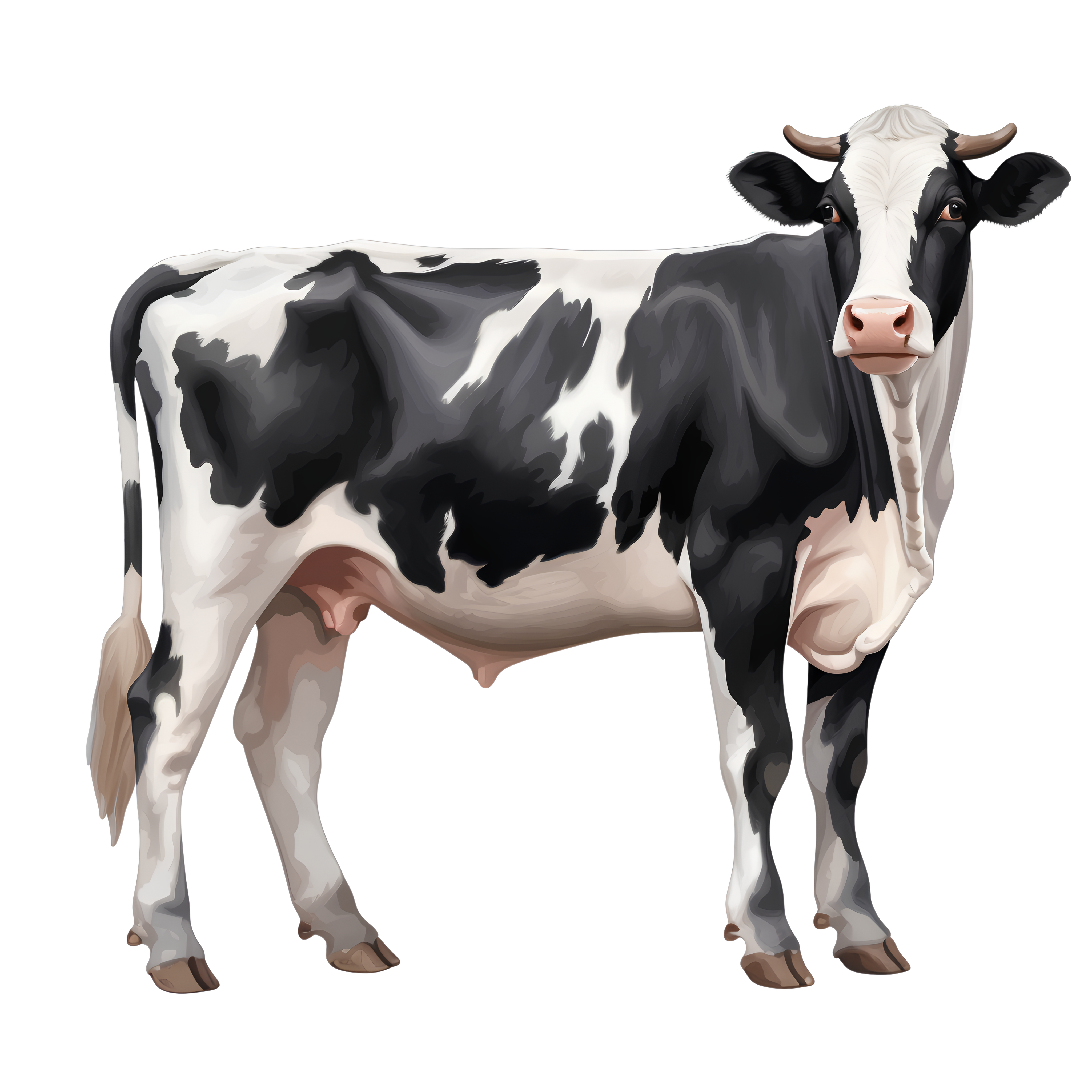 Healthy dairy cow representing OCM cattle nutrition